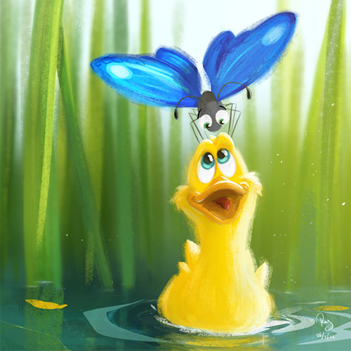 Illustration Sweet little Duck